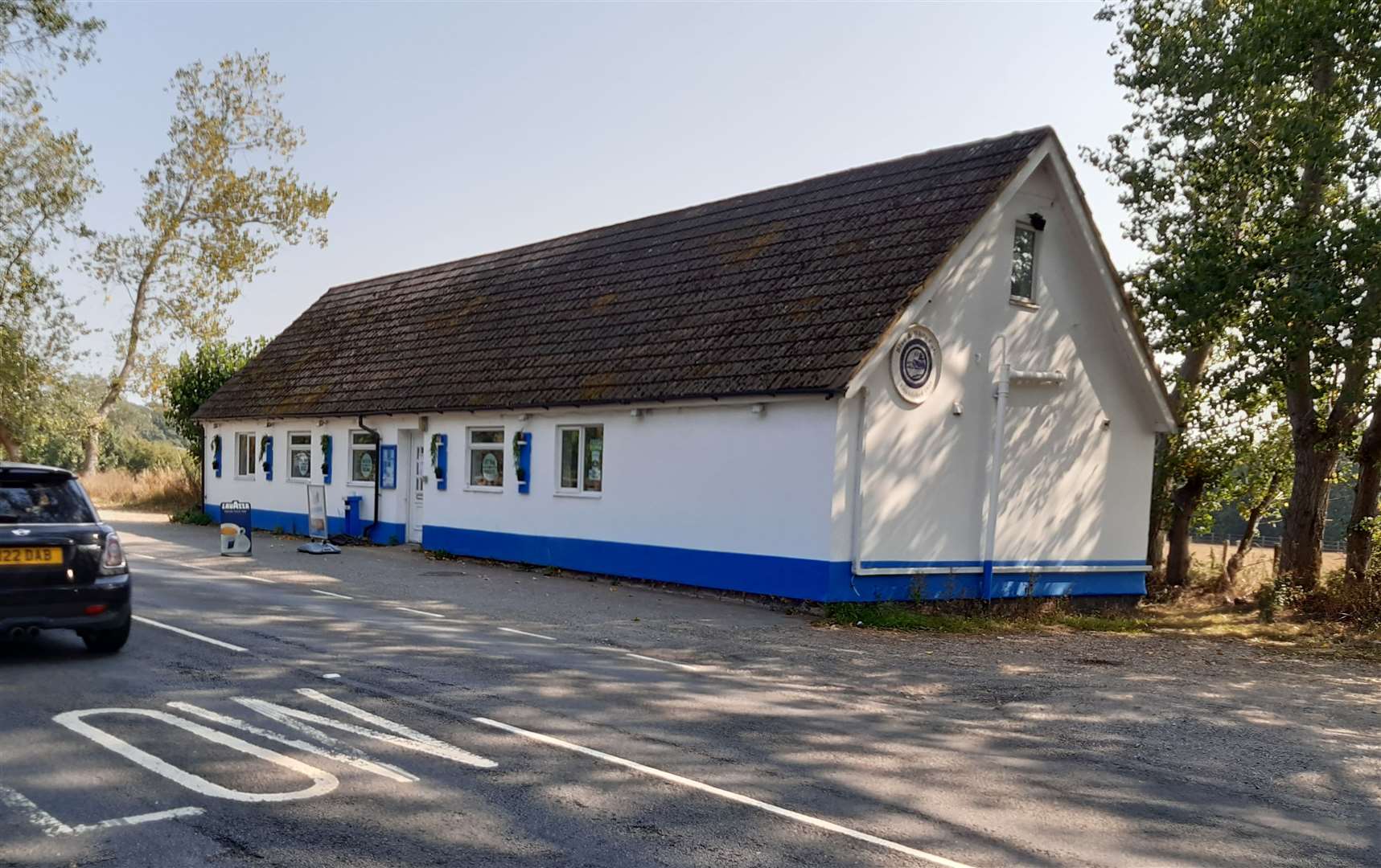 The Blue and White Cafe near Ashford