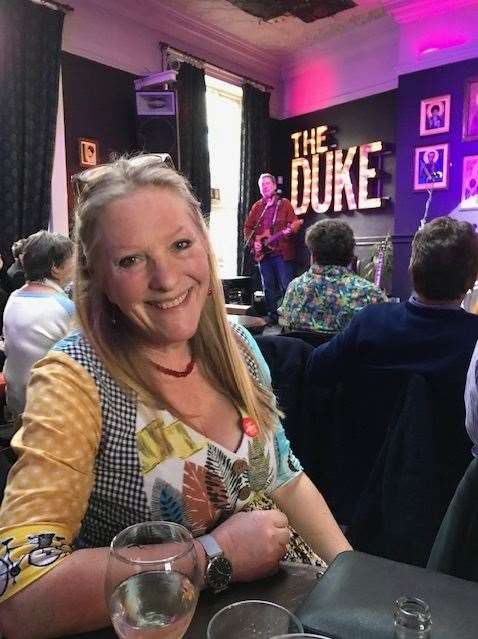 Paula Holmes of Whitstable in the Duke of Cumberland pub before lockdown