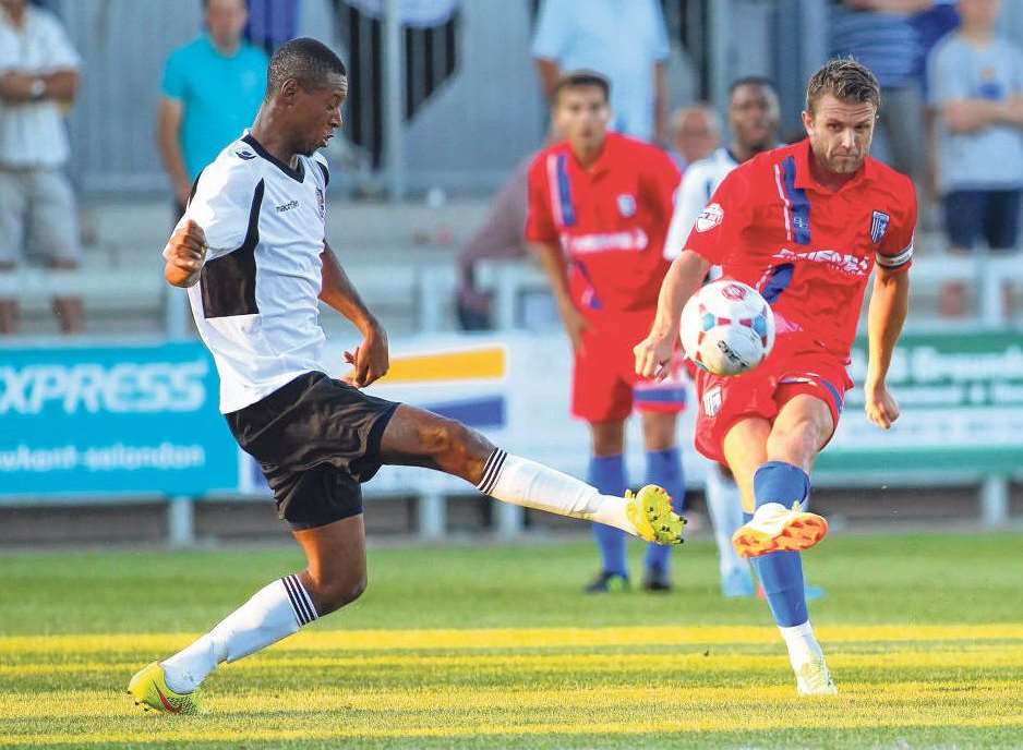 Gillingham's Doug Loft in action against Dartford in pre-season