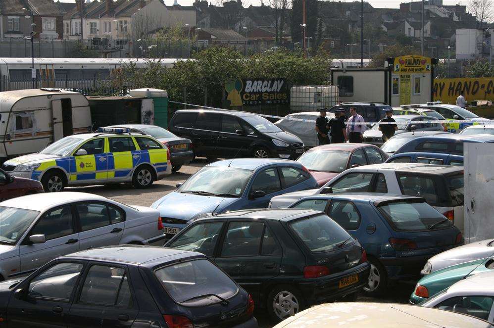 Police respond to reports of a shooting in Railway Street, Gillingham