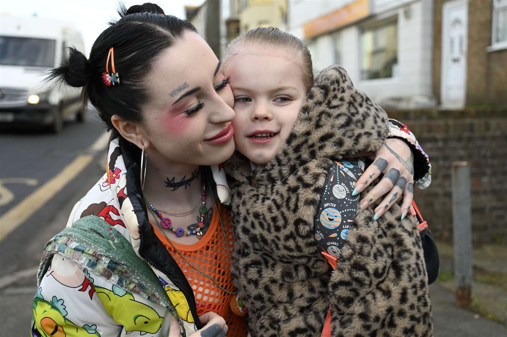 Online, people have criticised the mum for letting four-year-old Jasper have long hair. Picture: Barry Goodwin