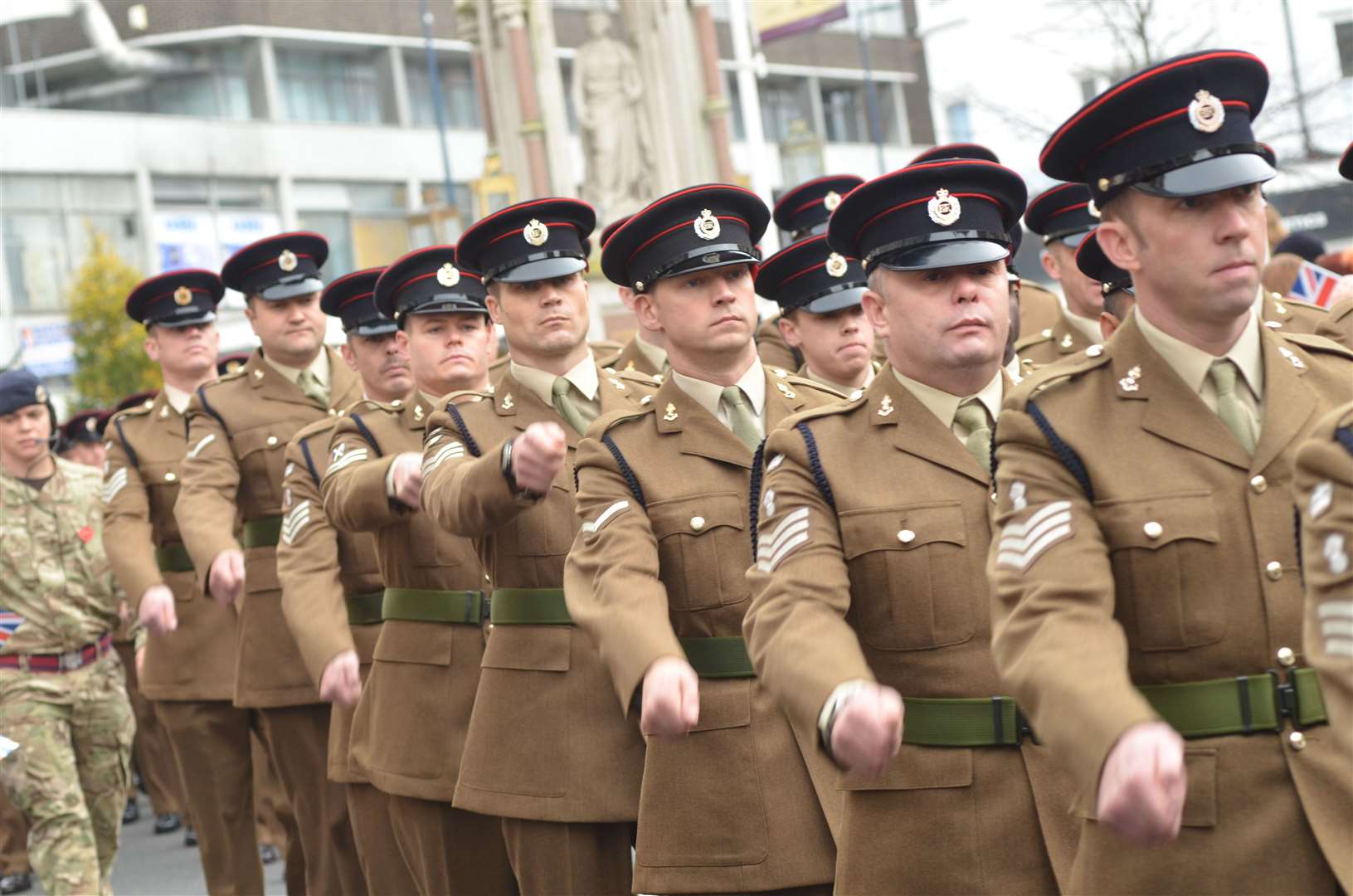 The 36th Engineer Regiment Maidstone parade down High Street Picture: Bob Kitchin