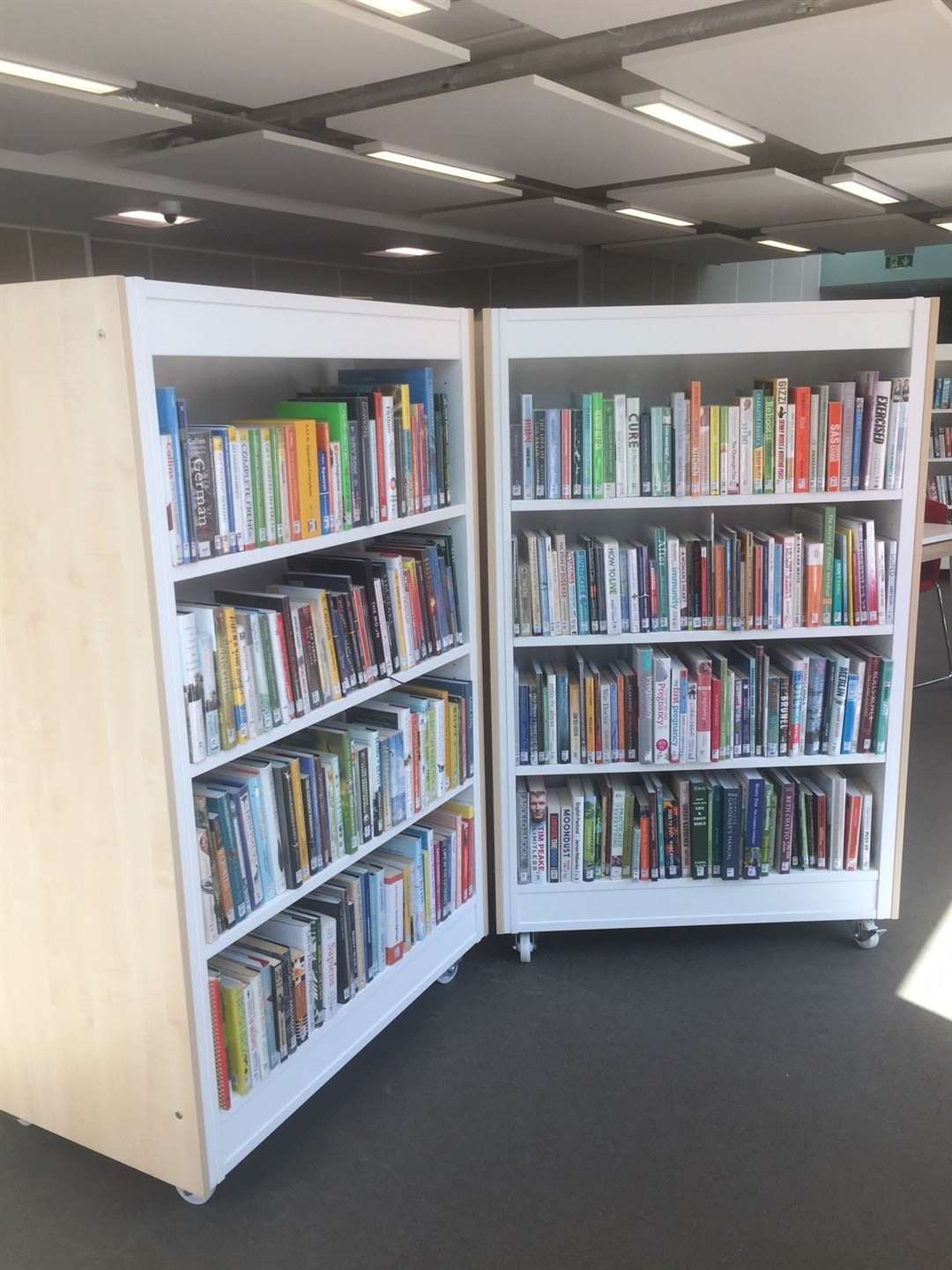 The library has hundreds of new books