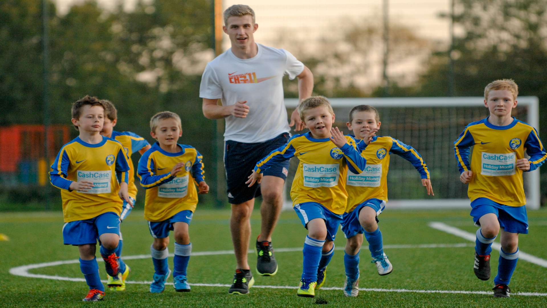 Jack Green training Kings Hill FC under-9s. Picture: Matthew Walker