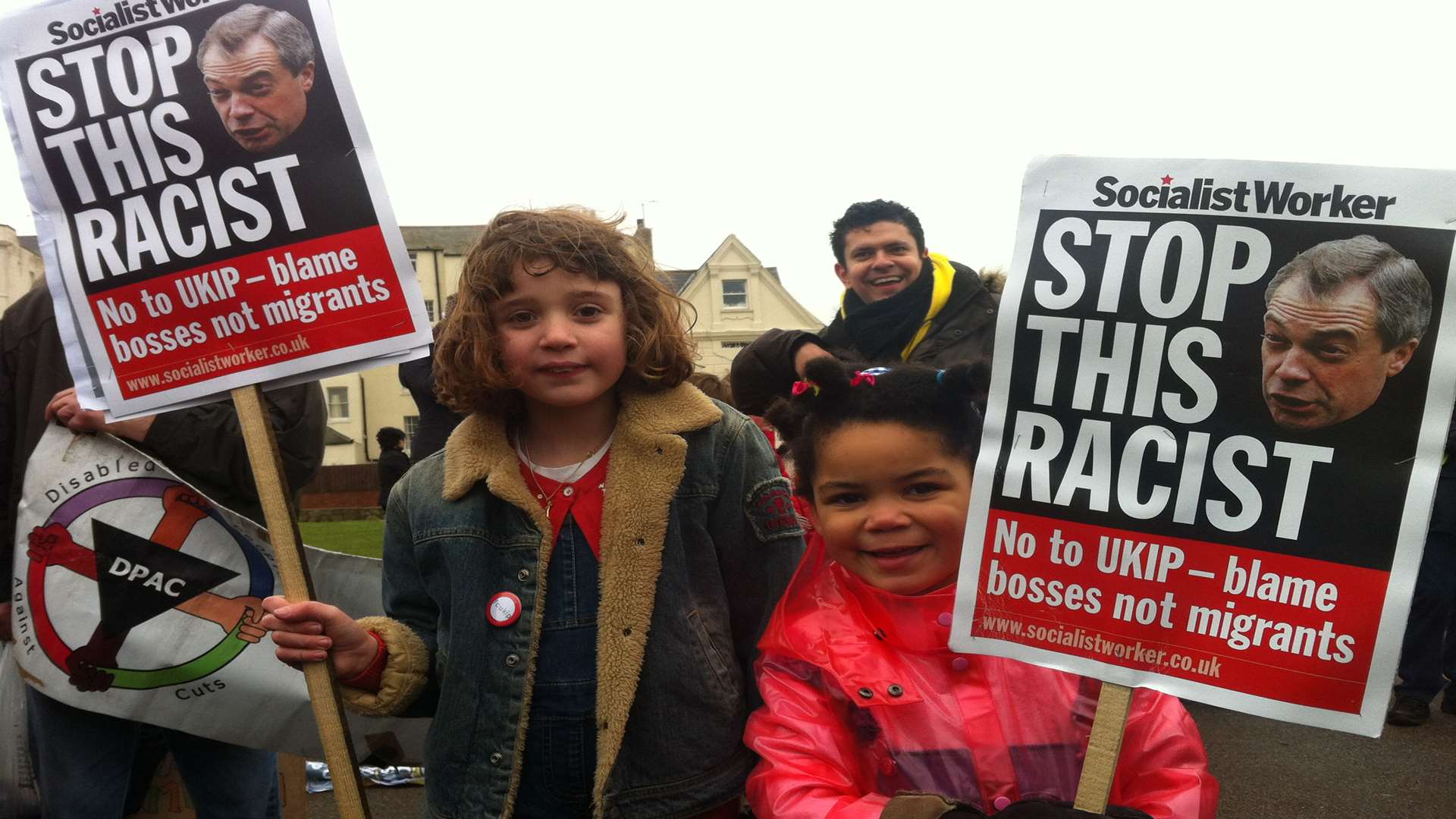 Harmony and Cressida protest against Ukip