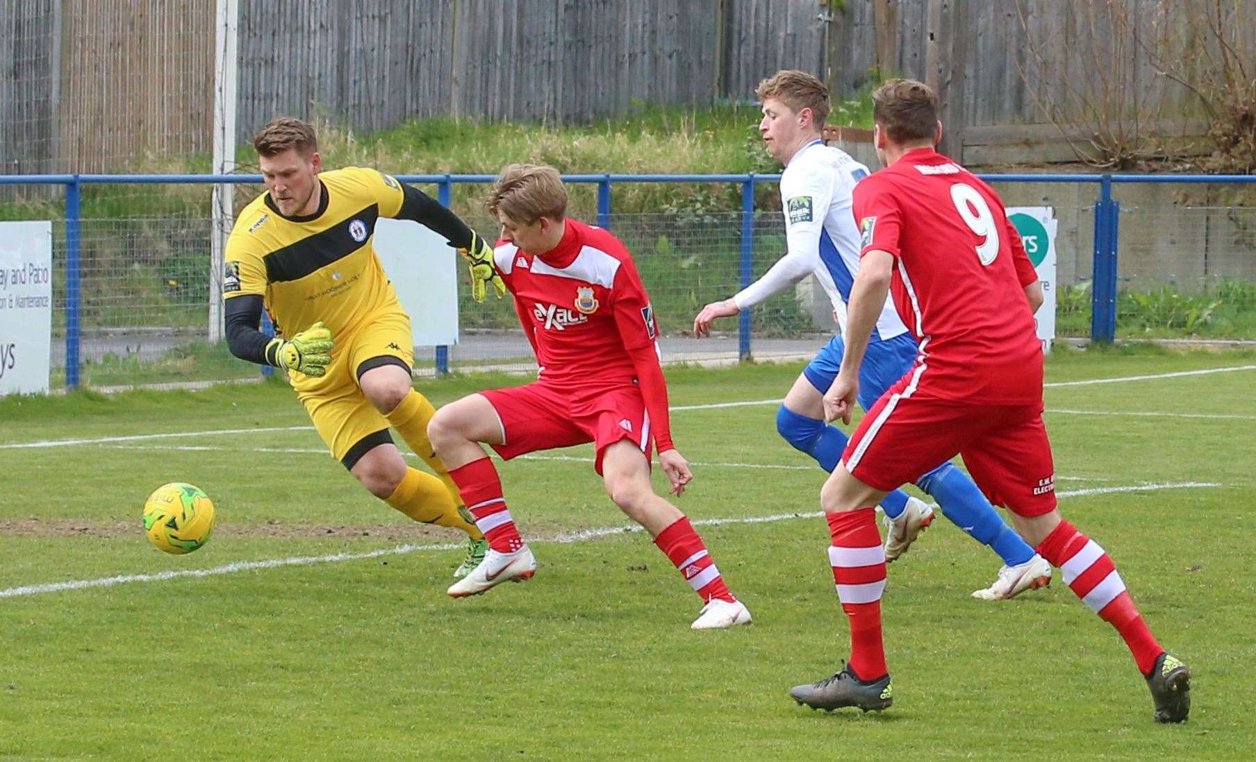 Harry Stannard in action for Whitstable against Haywards Heath last season