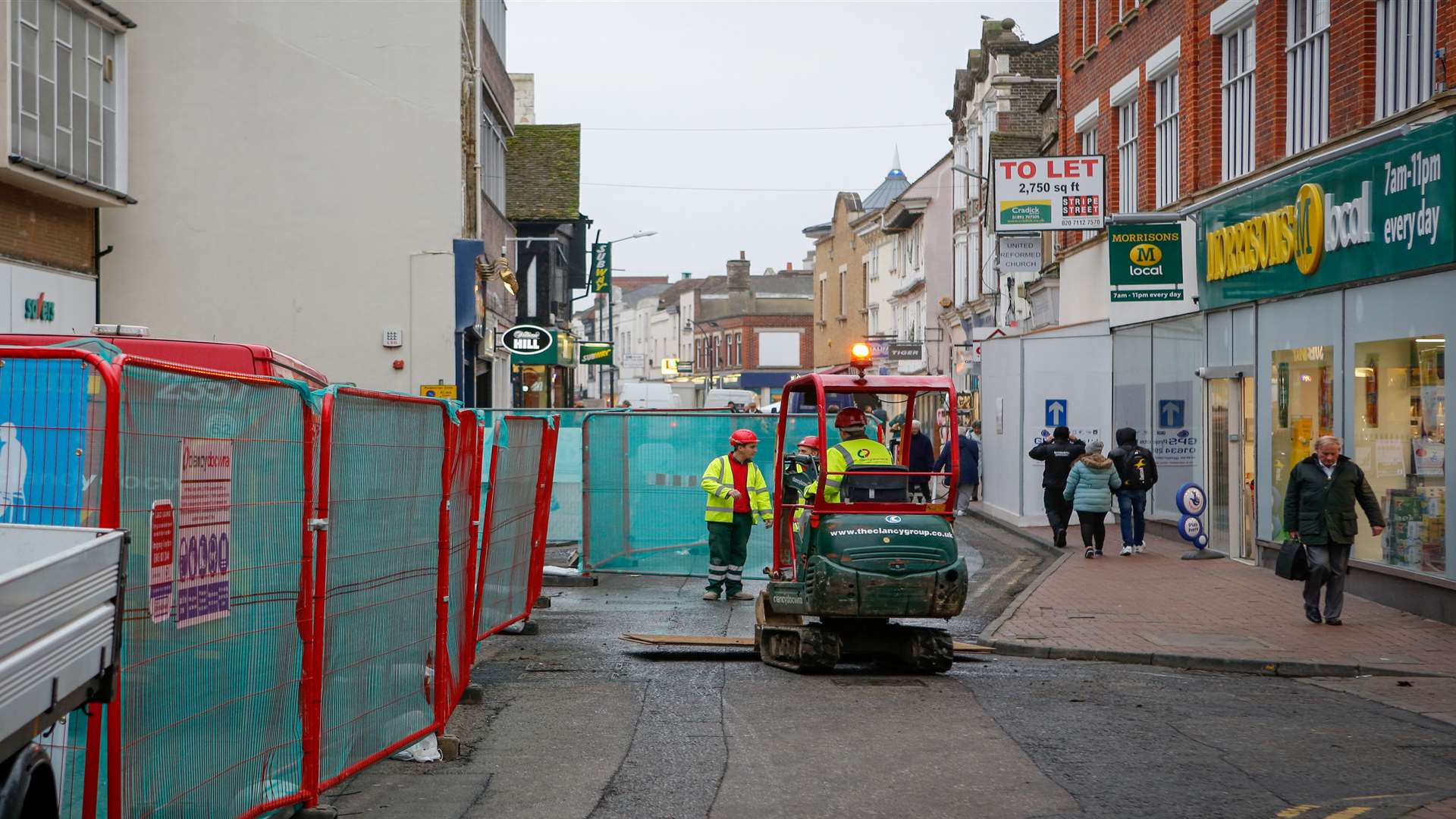 Works have begun in Week Street