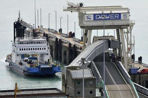 The mv Joline used to export sheep from Dover docks