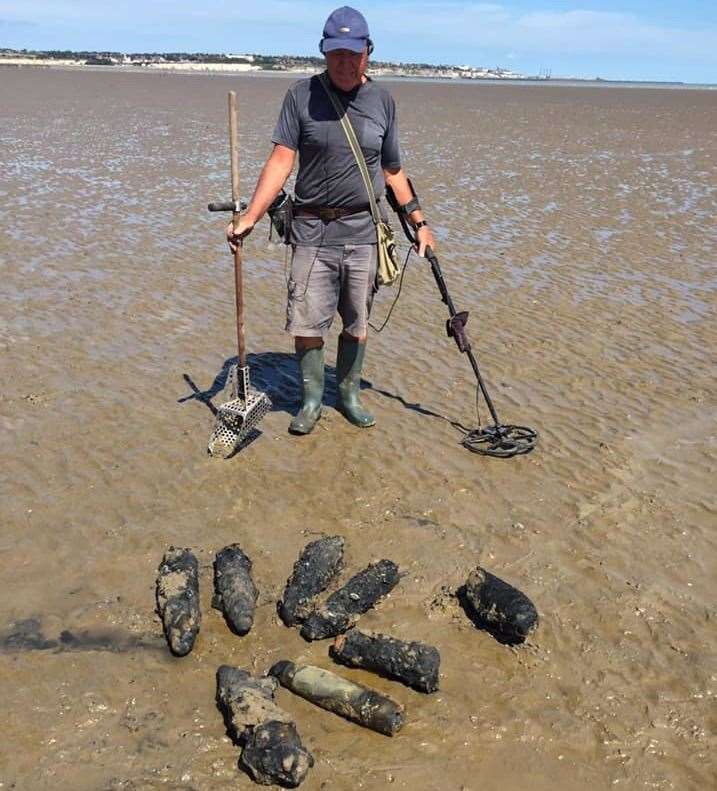 The finds were made by Rob Bergin (pictured) and Glenn Evans. Photo: Glenn Evans