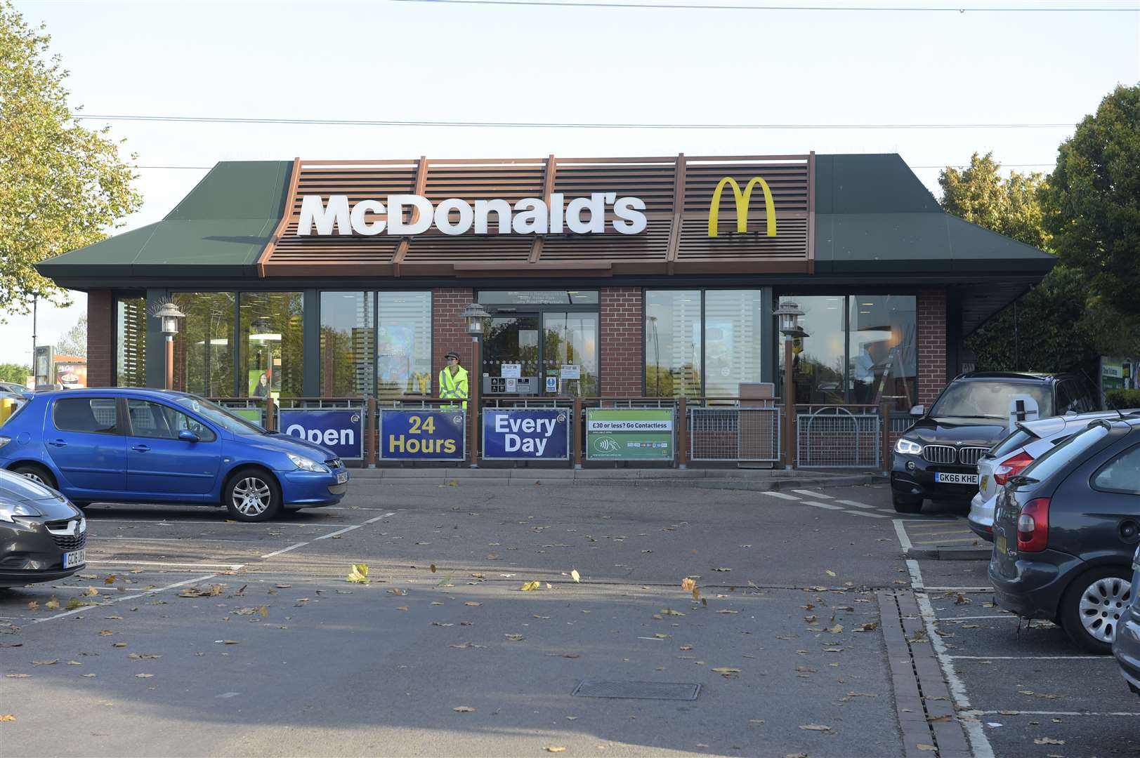 A warden was seen patrolling the McDonald's car park in Sturry Road, Canterbury, this week