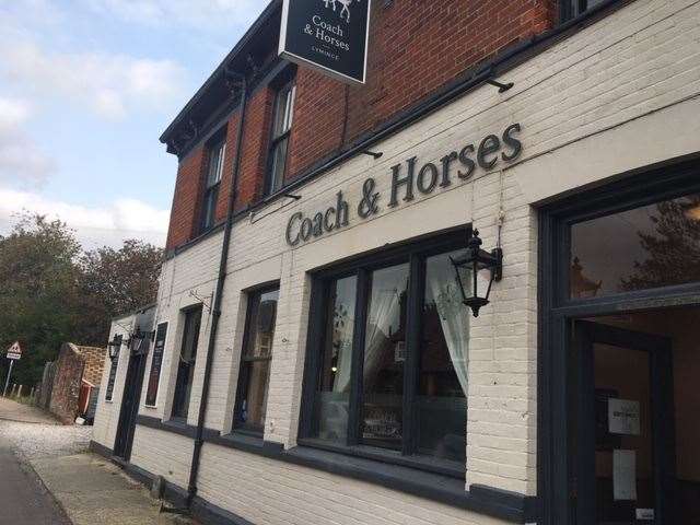 Kerb appeal, from the outside the Coach and Horses in Lyminge looks as if it received a full makeover during lockdown