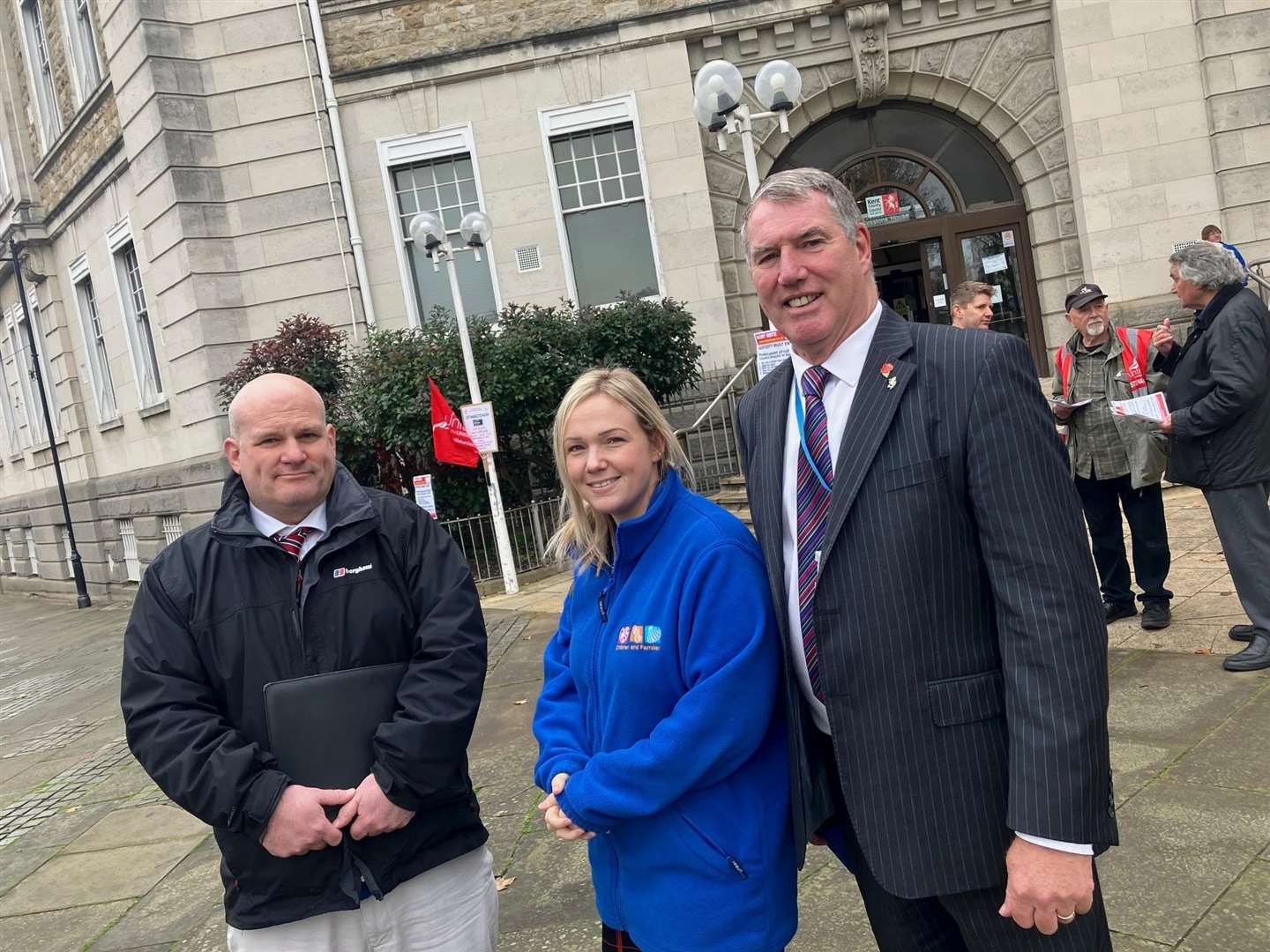 Seashells CEO Jim Duncan, Kate Townsend Blazier and local KCC councillor Mike Whiting