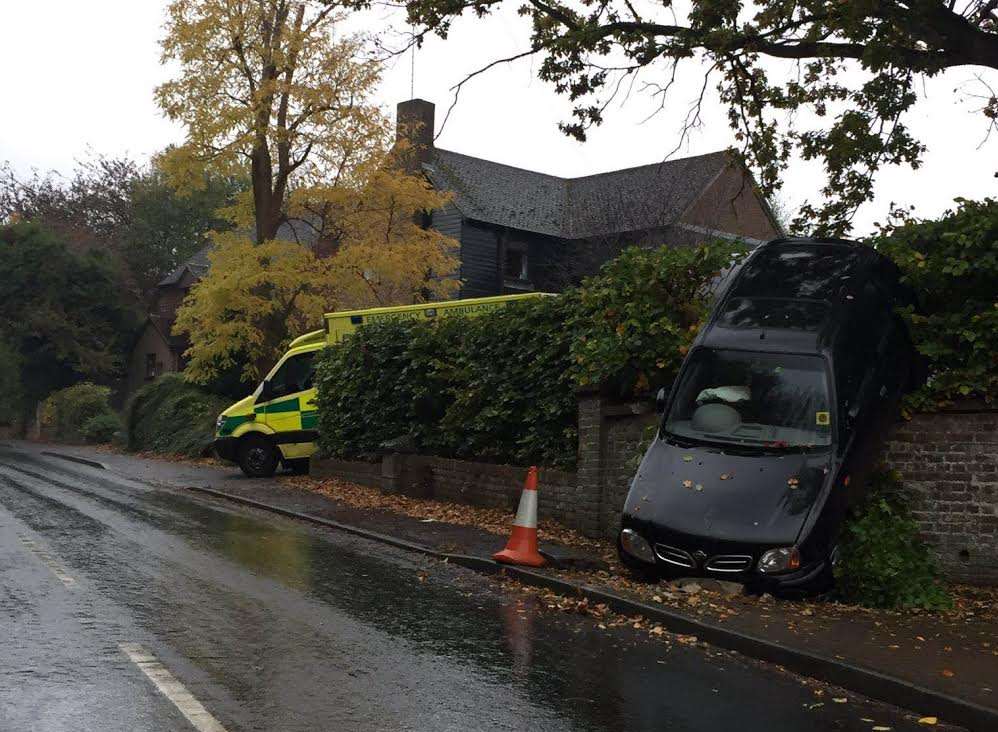 An ambulance at the scene