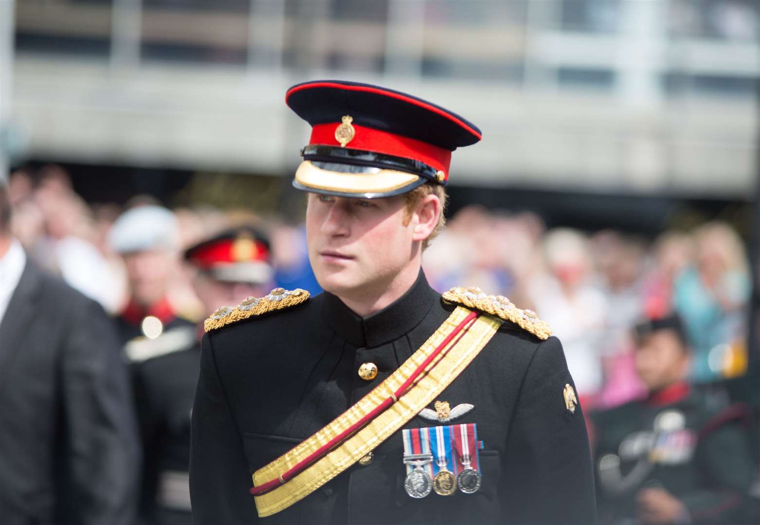 The Duke of Sussex at the unveiling of the memorial arch on the Leas in Folkestone in 2014. Picture: Manu Palomeque/LNP