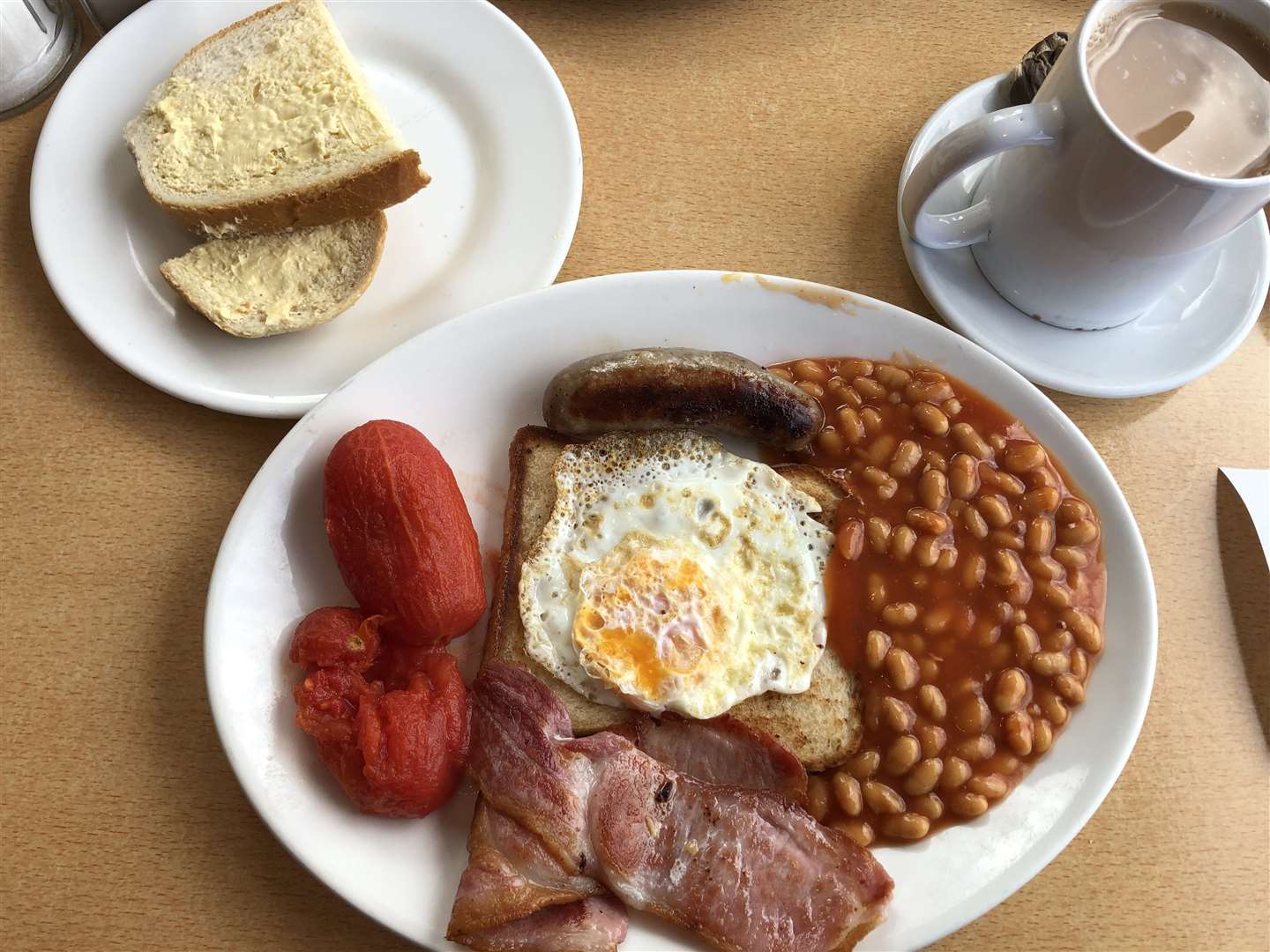 The standard breakfast came with a choice of tea or coffee