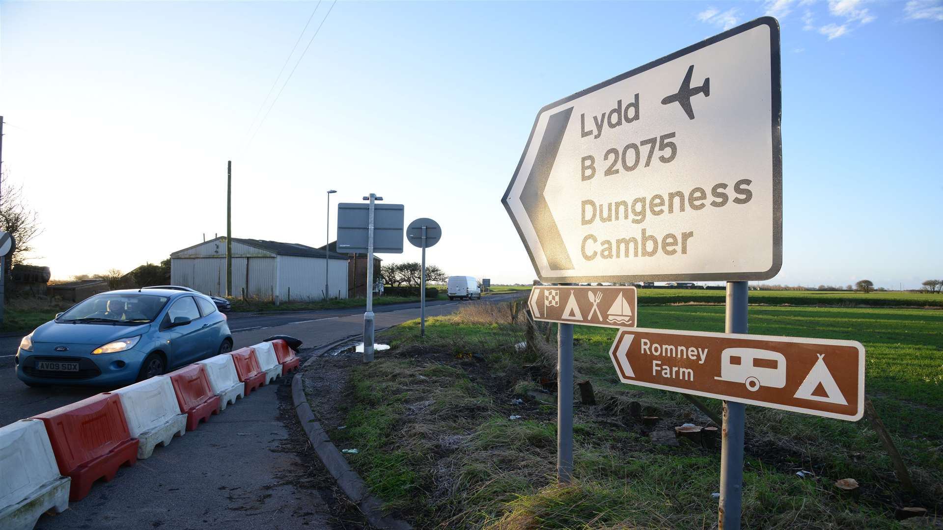 Crash at the notorious Hammonds corner junction on the A259 at New Romney