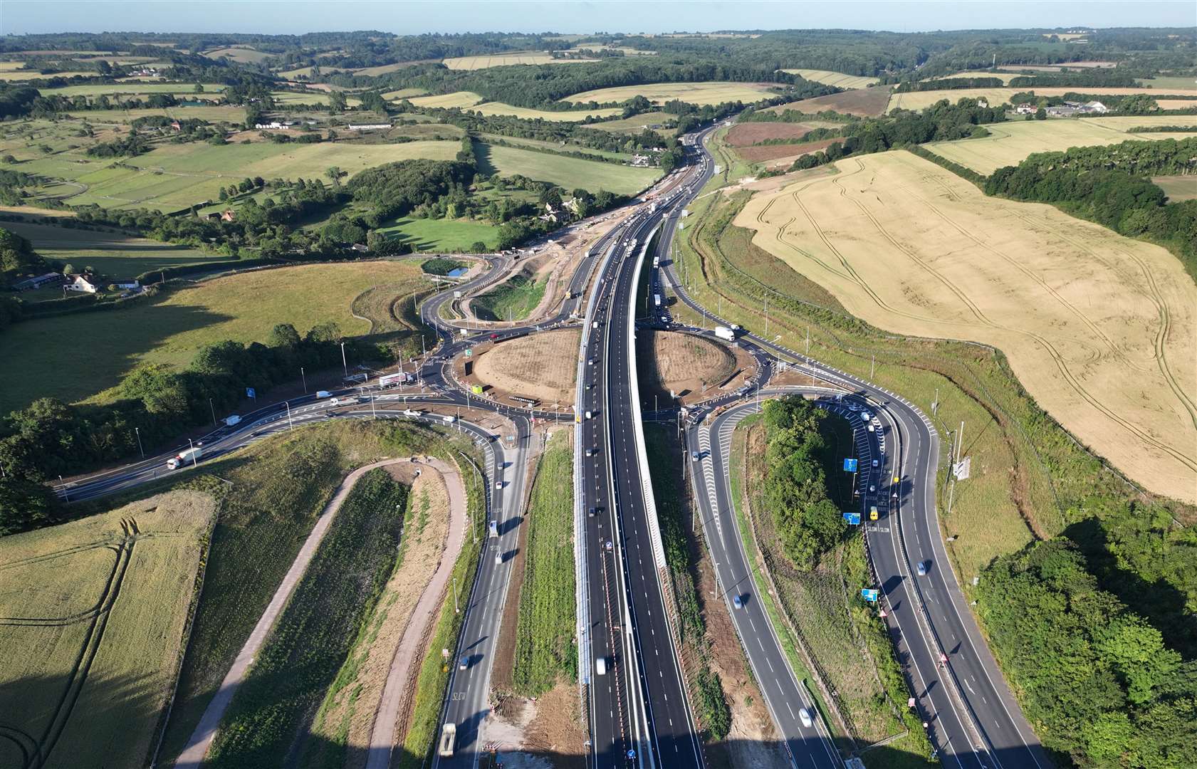 The Stockbury flyover, between Sittingbourne and Maidstone, has welcomed its first drivers. Picture: Phil Drew