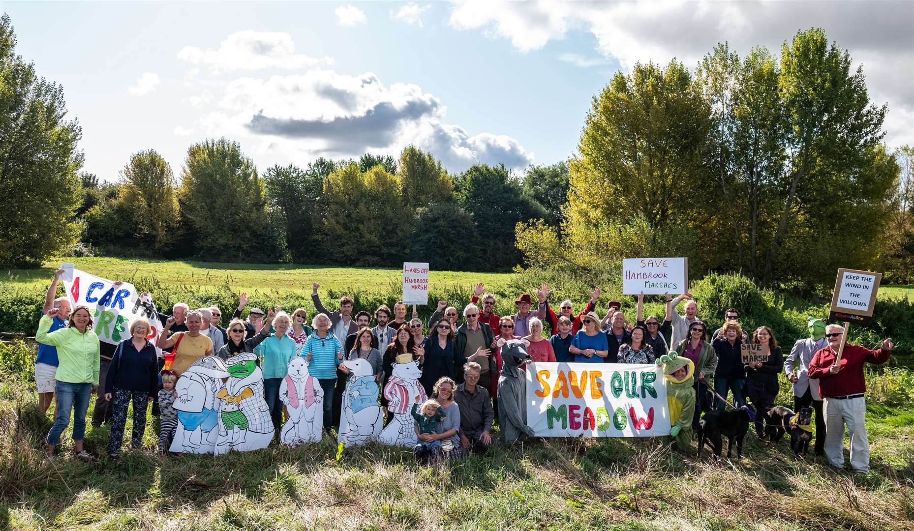 Dozens of campaigners previously took part in a protest at the site