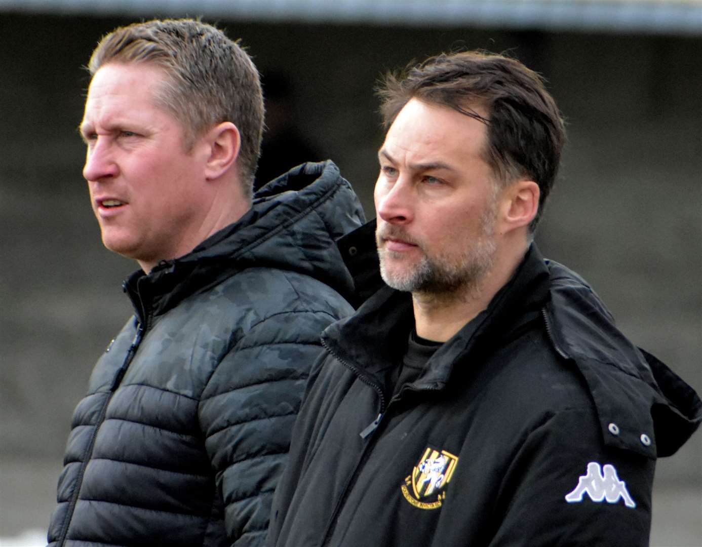 Folkestone joint-head coaches Micheal Everitt and Roland Edge. Picture: Randolph File