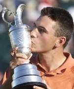 VICTOR: Ben Curtis kisses the Claret Jug. Picture: MATT WALKER