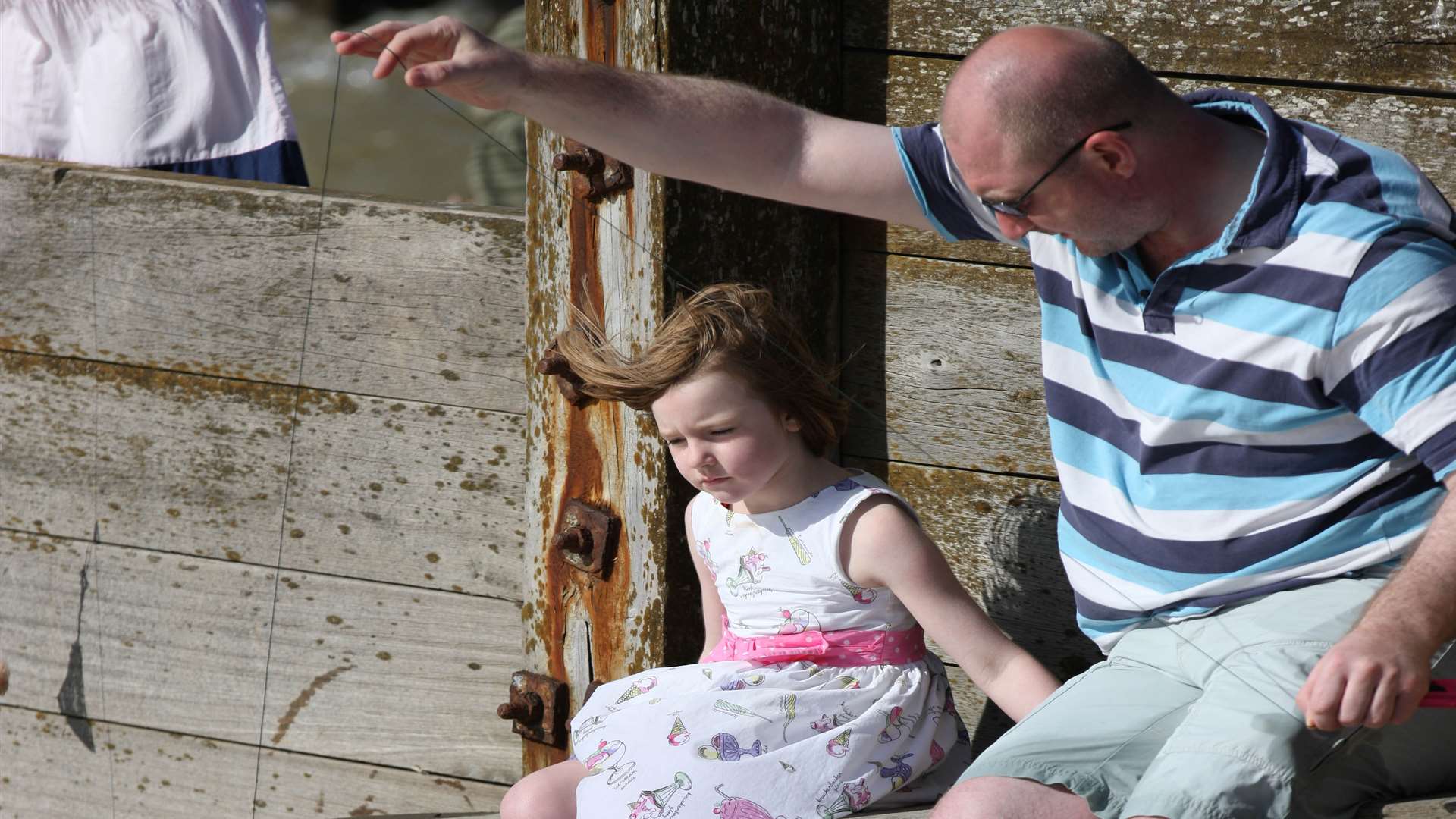 Crab catching at the oyster festival in Whitstable