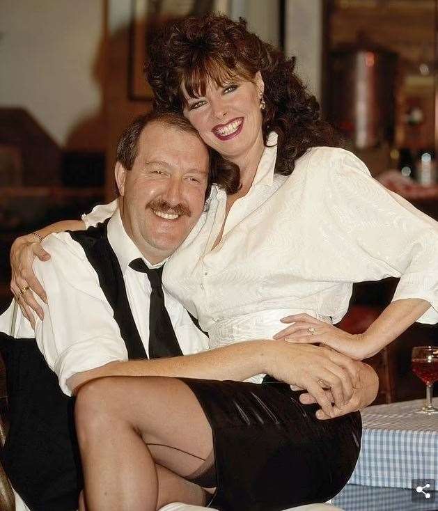 'Allo 'Allo! actress Vicki Michelle with Gorden Kaye in 1982. Picture: BBC