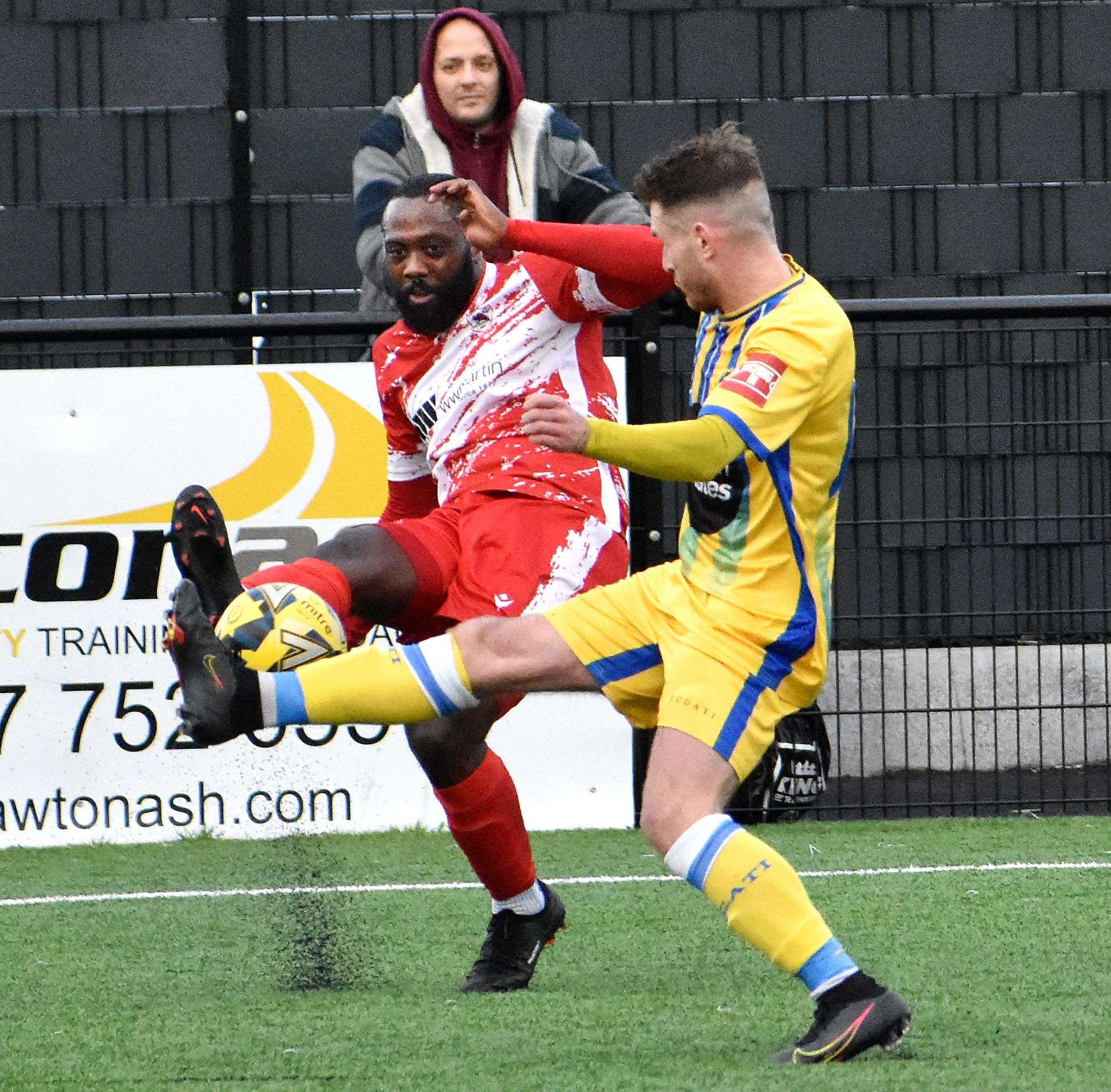 Action from Sittingbourne's 1-1 draw at Ramsgate on Saturday. Randolph File