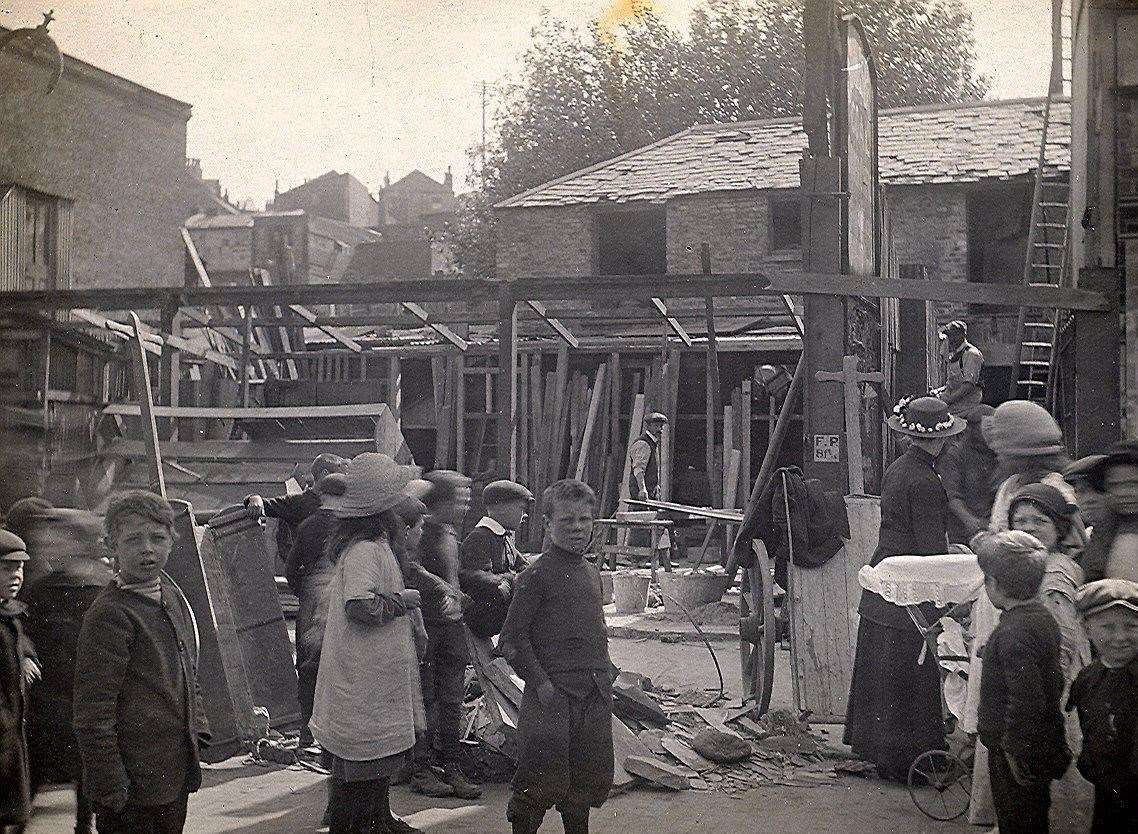 The shops after the May 1917 bombing