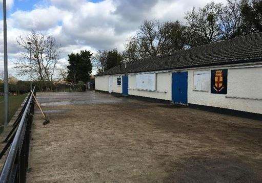 The outside of the clubhouse before building started, in April. (3450582)