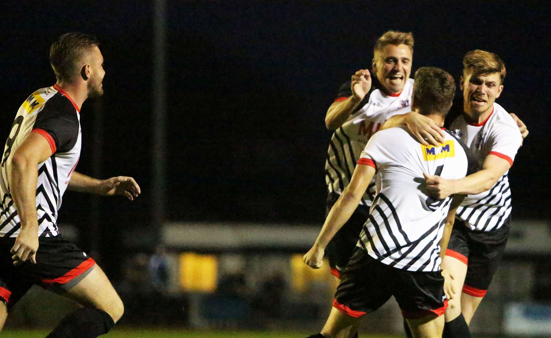 Deal celebrate after Billy Munday opens the scoring in the second minute. Picture: Paul Willmott