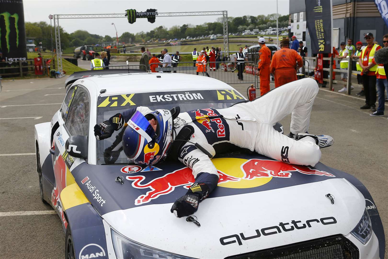 Mattias Ekstrom won Lydden's 2016 World Rallycross event after a fine drive in the final. Picture: Matt Bristow