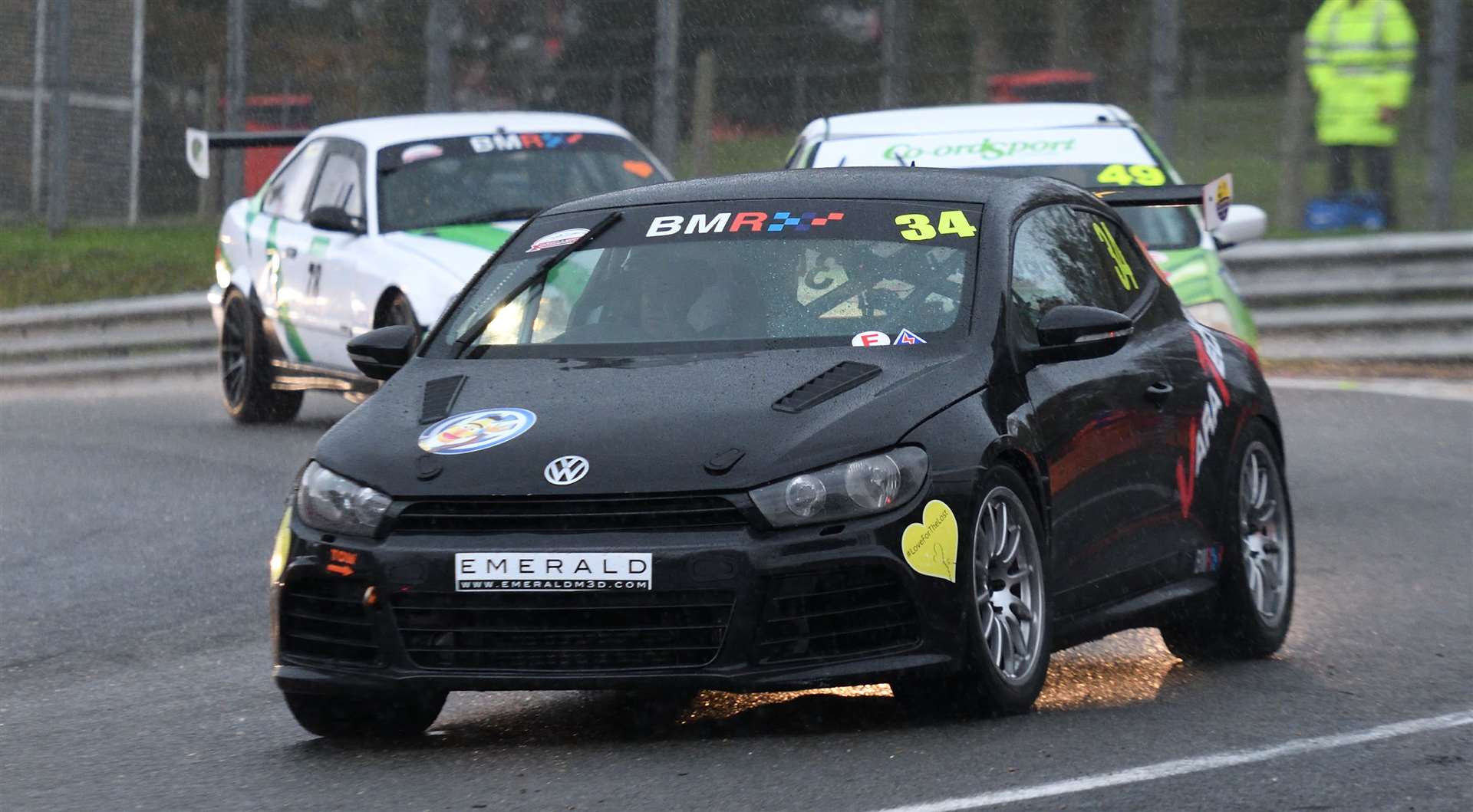 Maidstone's Steve Dann finished second and third overall and first in class in the two Super Saloons races in his VW Scirocco