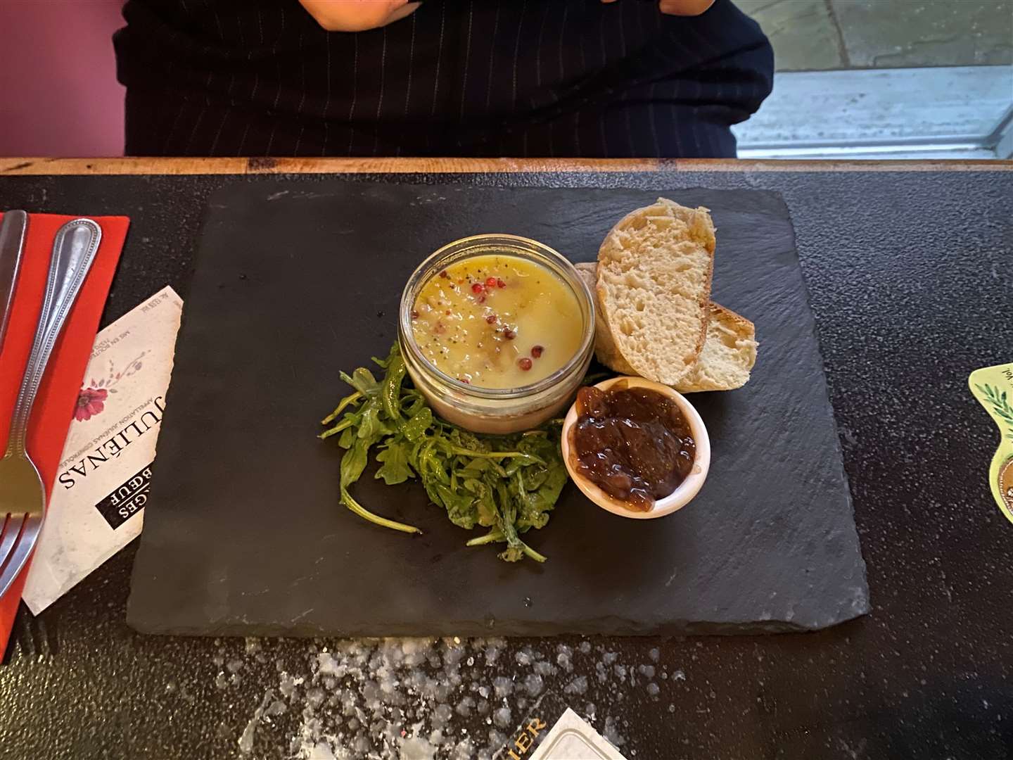 The chicken liver parfait starter