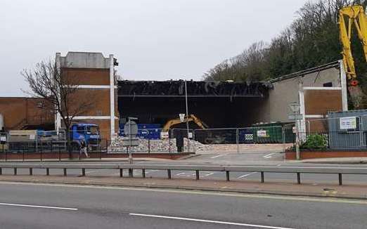 Dover Leisure Centre being torn down in 2020; the site has sat empty ever since