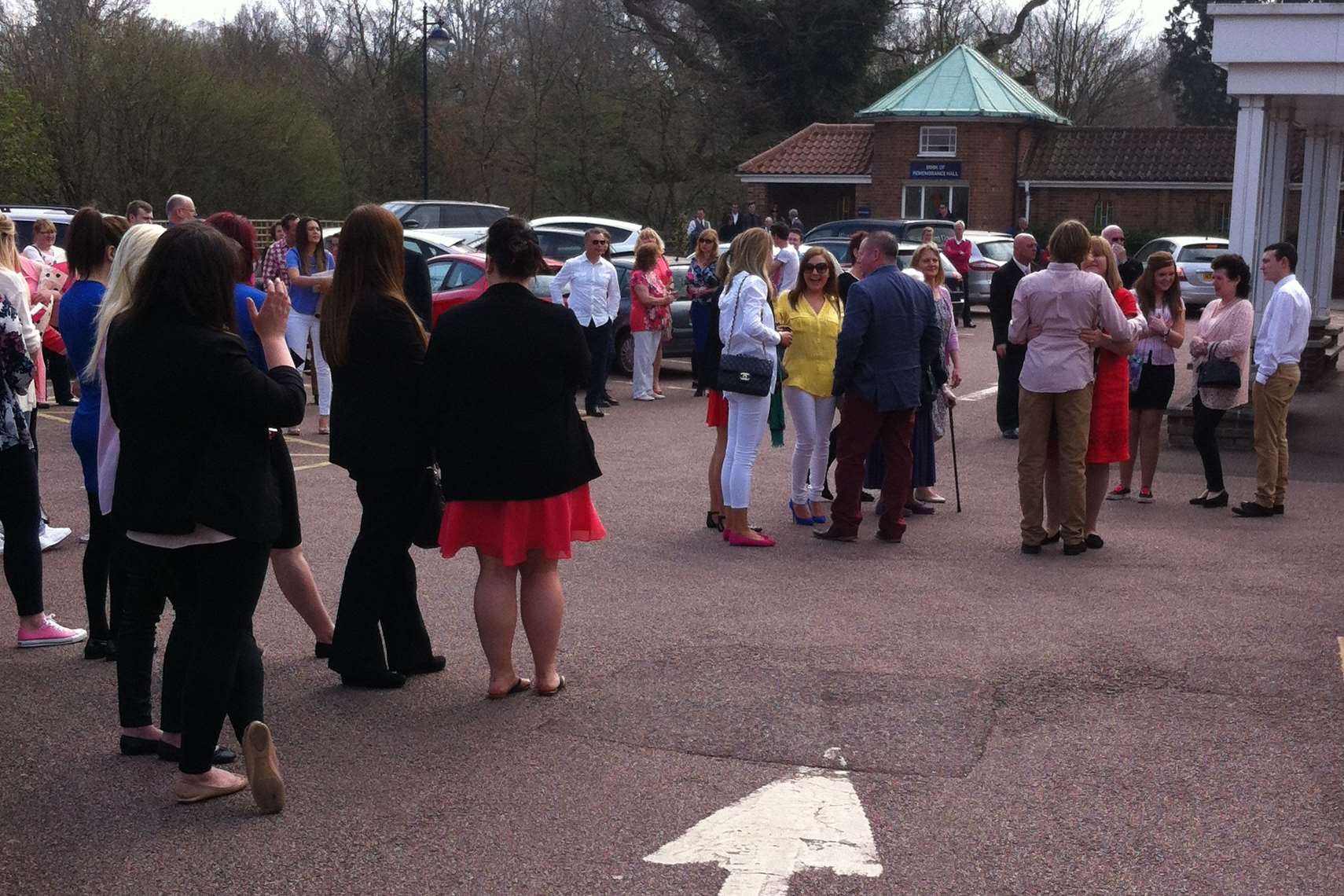 Megan's friends were among those paying their respects