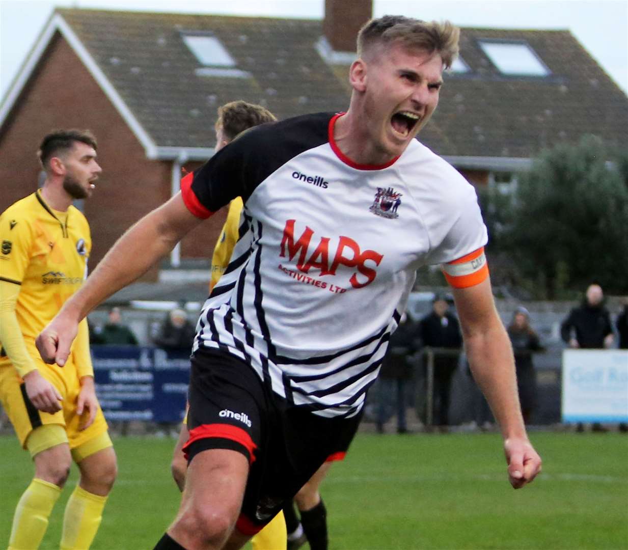 Captain Kane Smith – made his 200th club appearance at Holmesdale. Picture: Paul Willmott