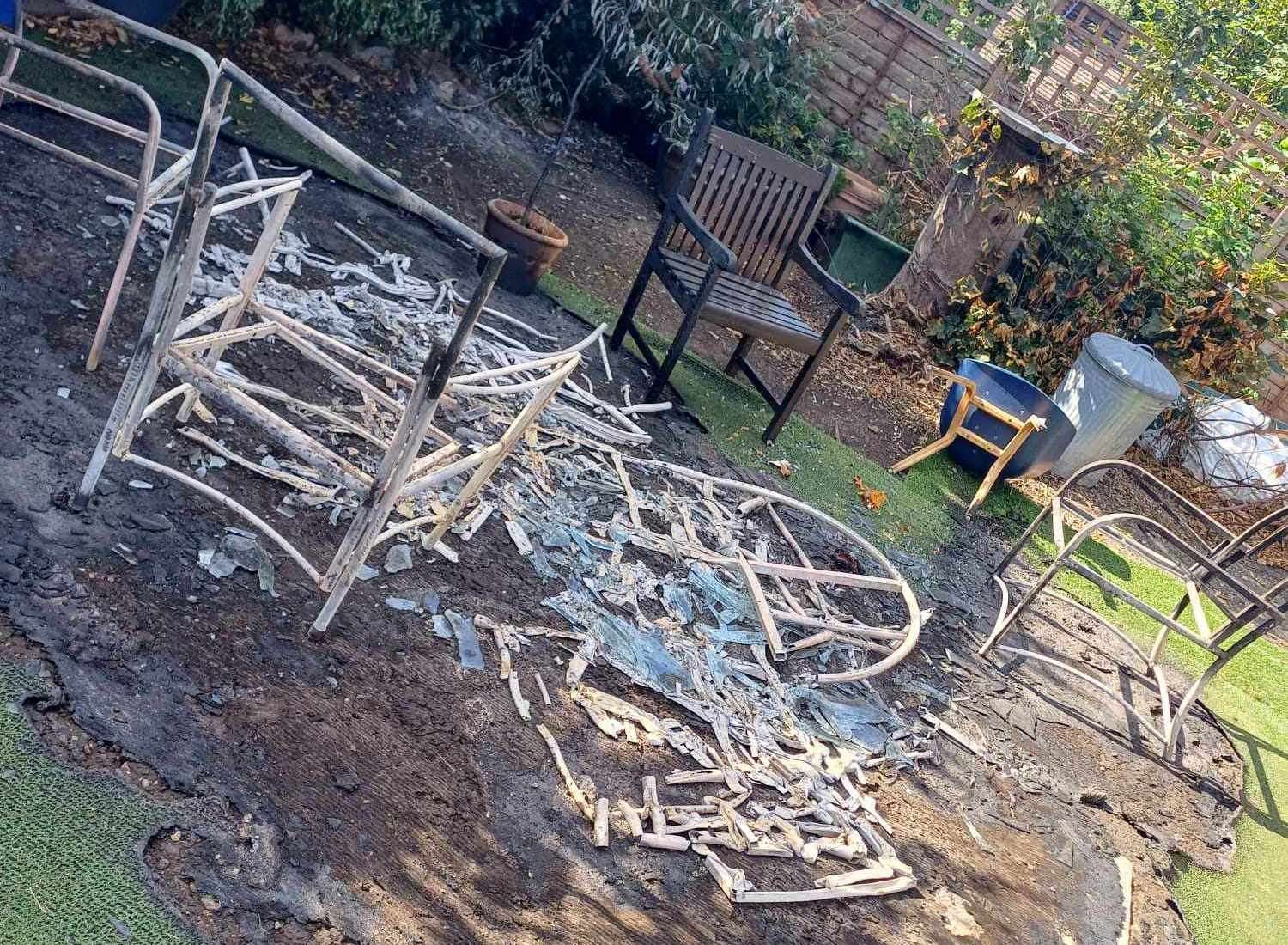 Around £4,000 worth of furniture was destroyed