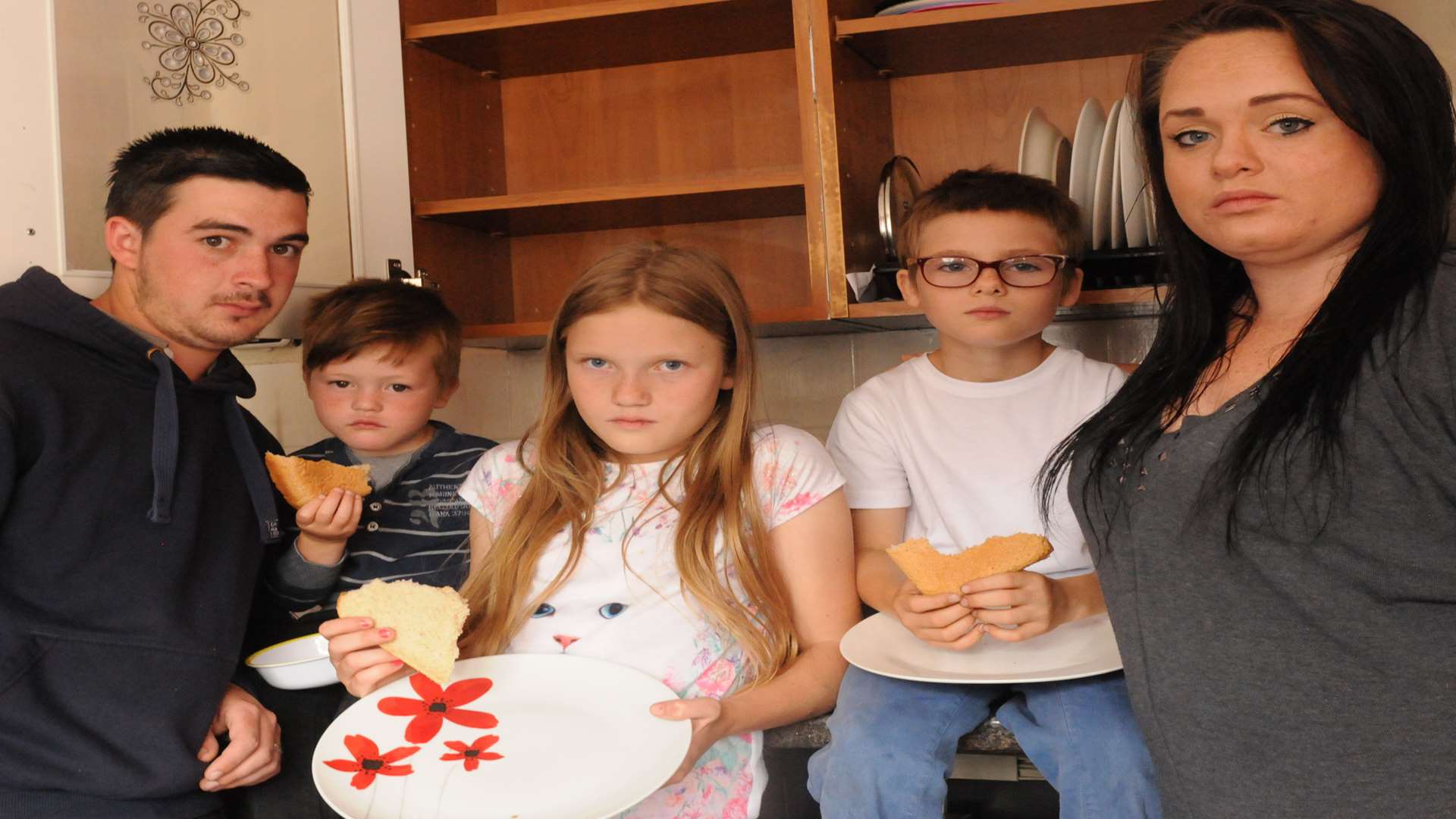 Reece, Riley, 4, Lulu, 11, Freddie, 9, and Hannah Robb. Picture: Steve Crispe