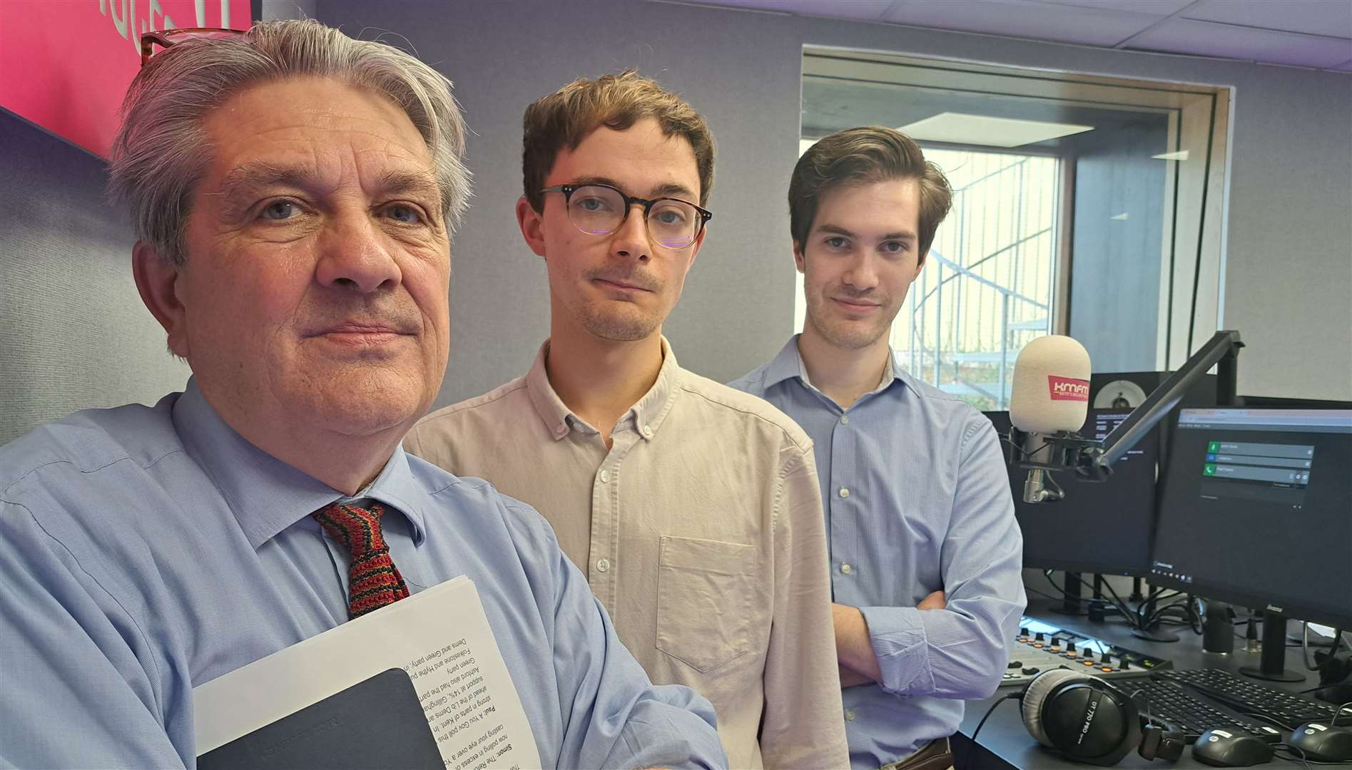 L-r: Local democracy reporters Simon Finlay, Daniel Esson and Robert Boddy will be hosting the Kent Politics Podcast each week