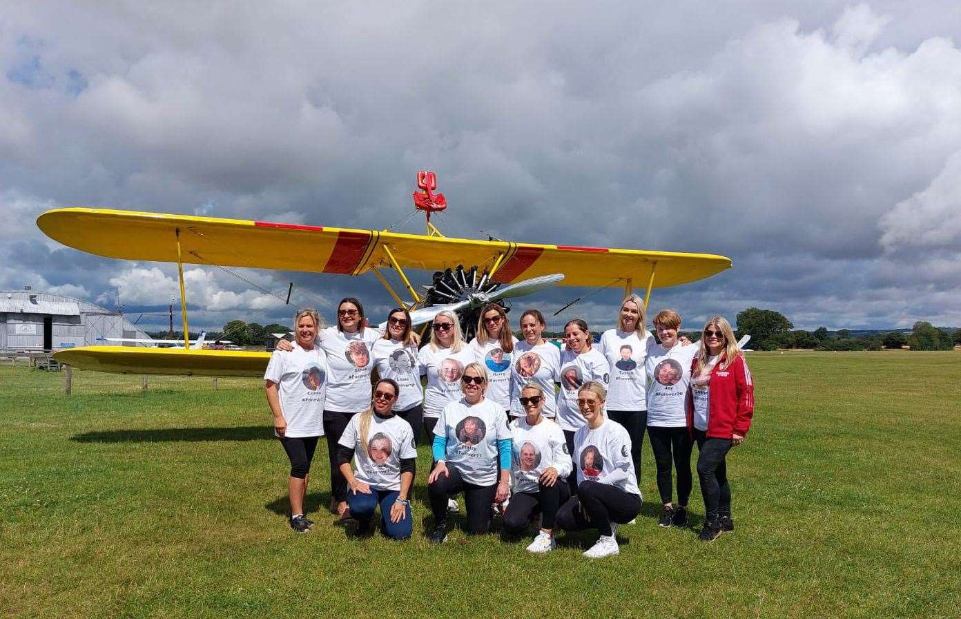 Some of The Angel Mums who have been nominated for the award. Picture: Steph Manning