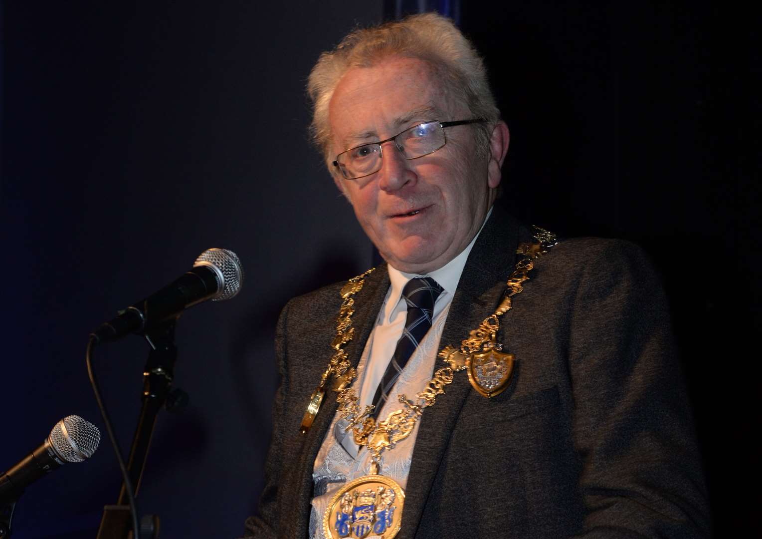 Medway Cllr Steve Iles speaking at the Pride in Medway Awards last year