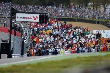 The A1GP race saw fans flocking to Brands last year. Picture: BARRY GOODWIN