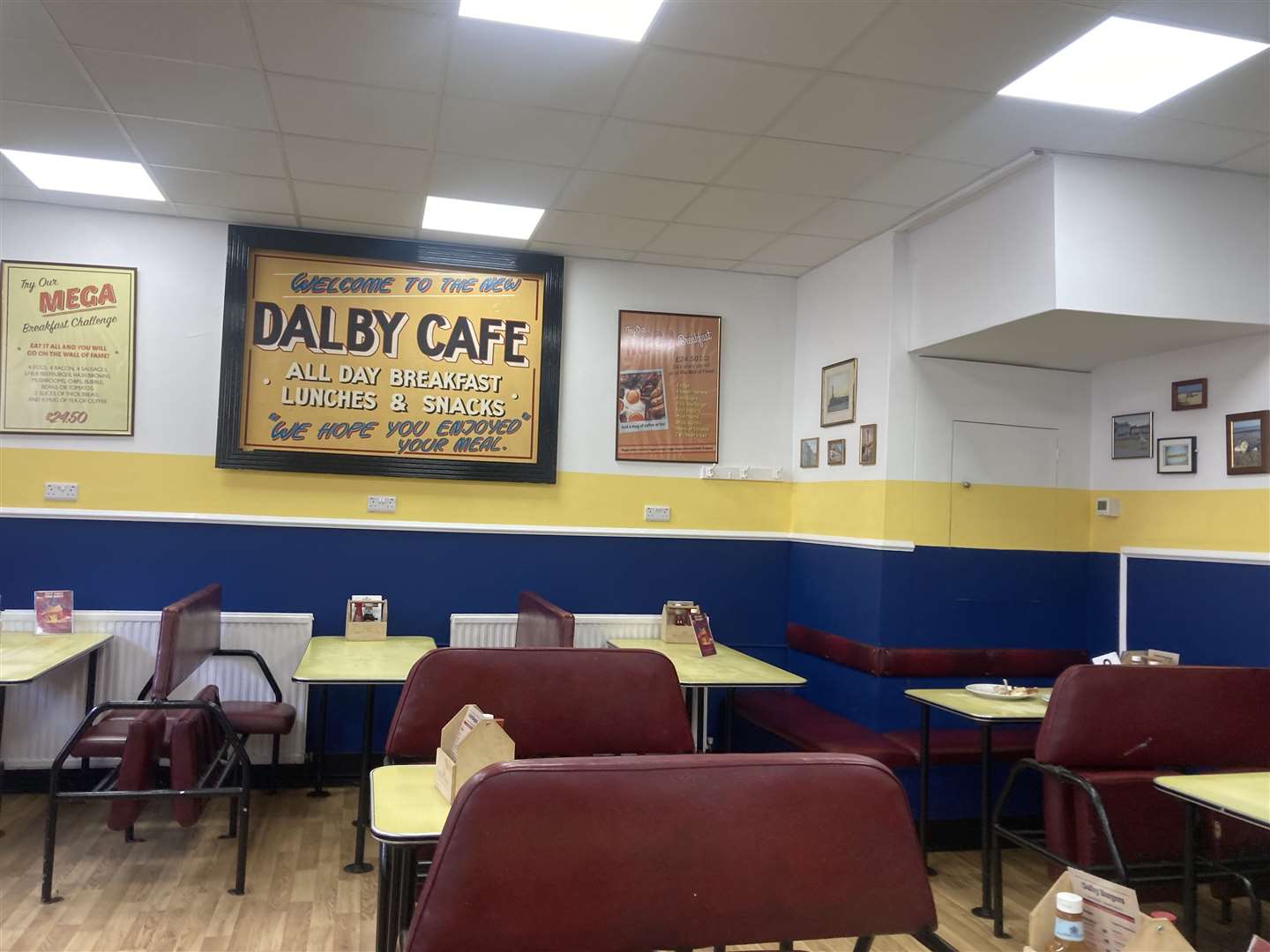 Inside the popular Dalby Cafe in Cliftonville