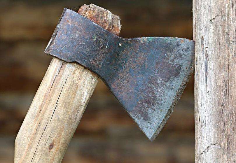 An axe. Stock image