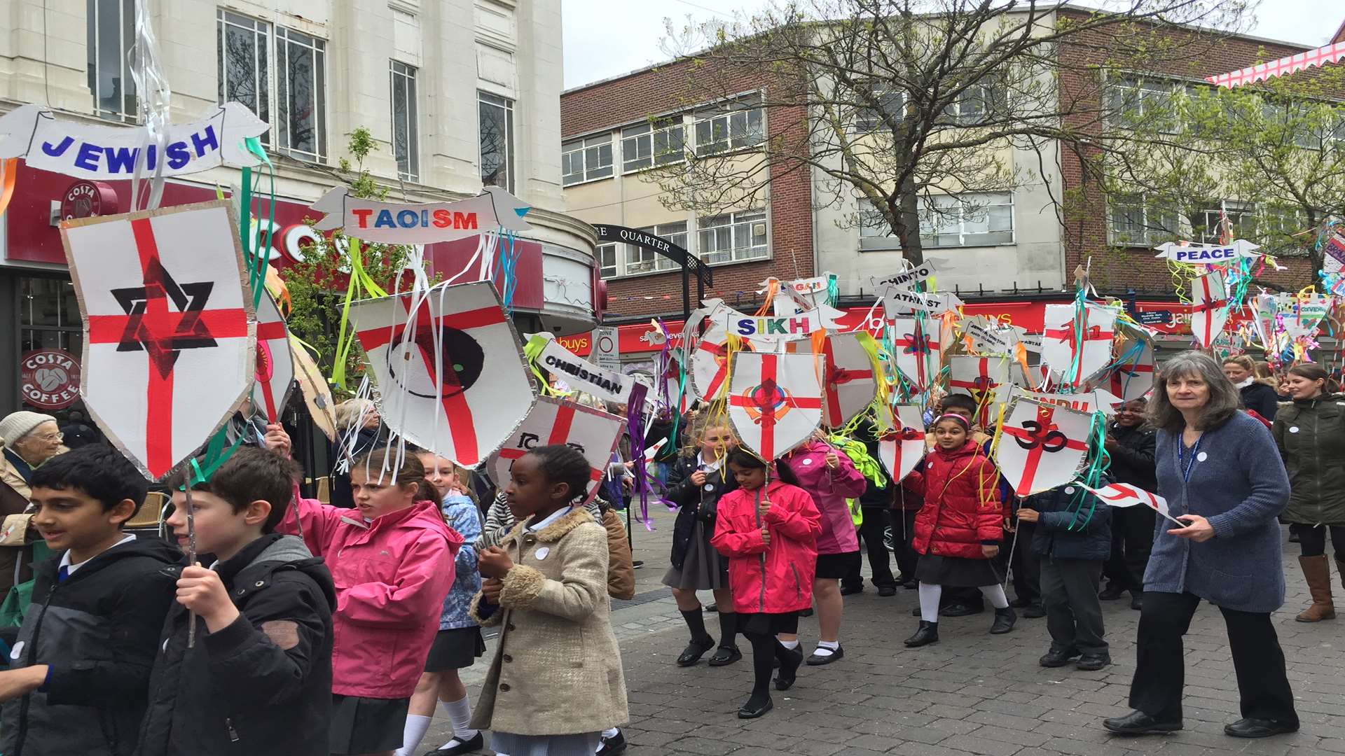 St George's Day parade through Gravesend