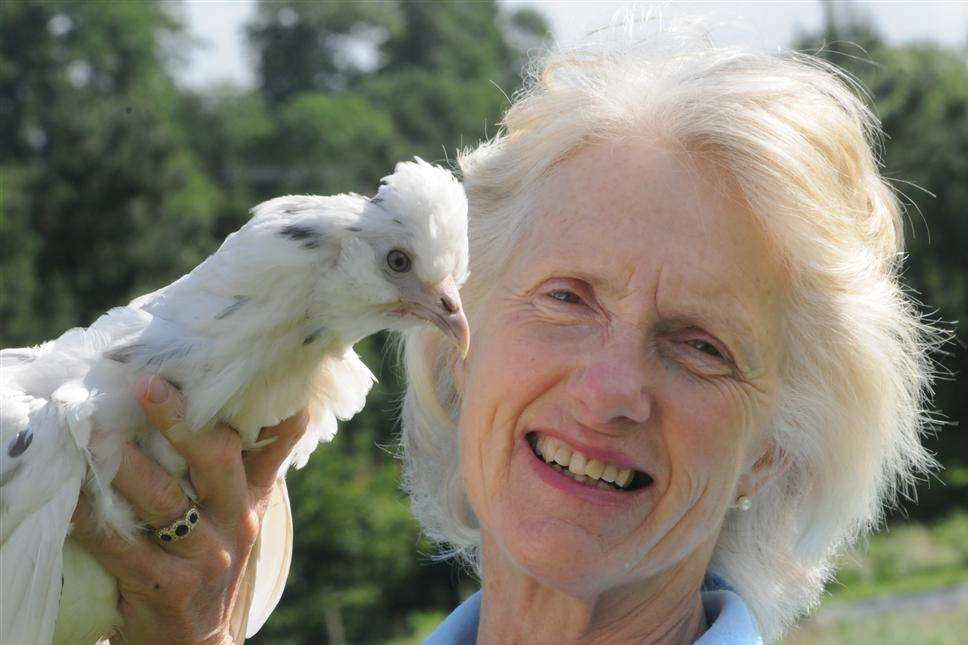 Mary Bruce, breeder of Churchman Geeno Blue chickens