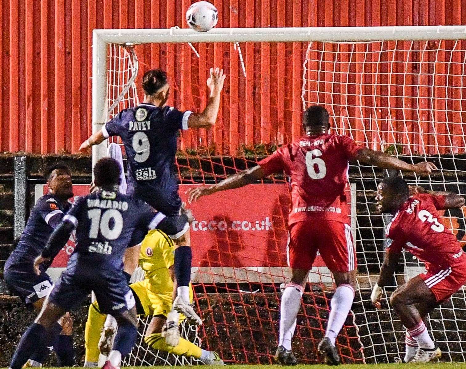 Dover put the Welling defence under pressure on Tuesday. Picture: Dave Budden