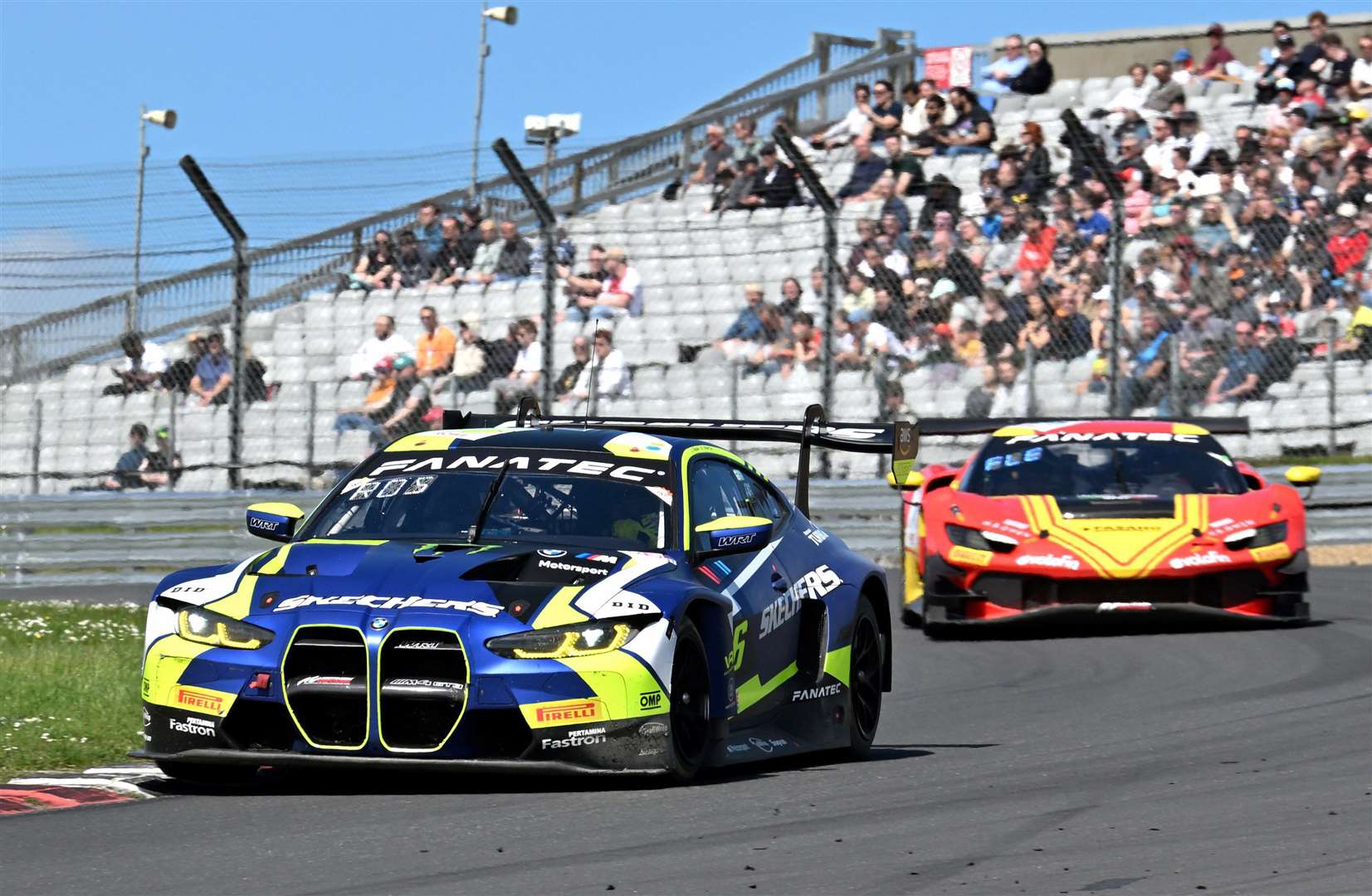 BMW M4 GT3 pair Valentino Rossi and Maxime Martin finished 15th overall in race one but retired from the second event. Picture: Simon Hildrew