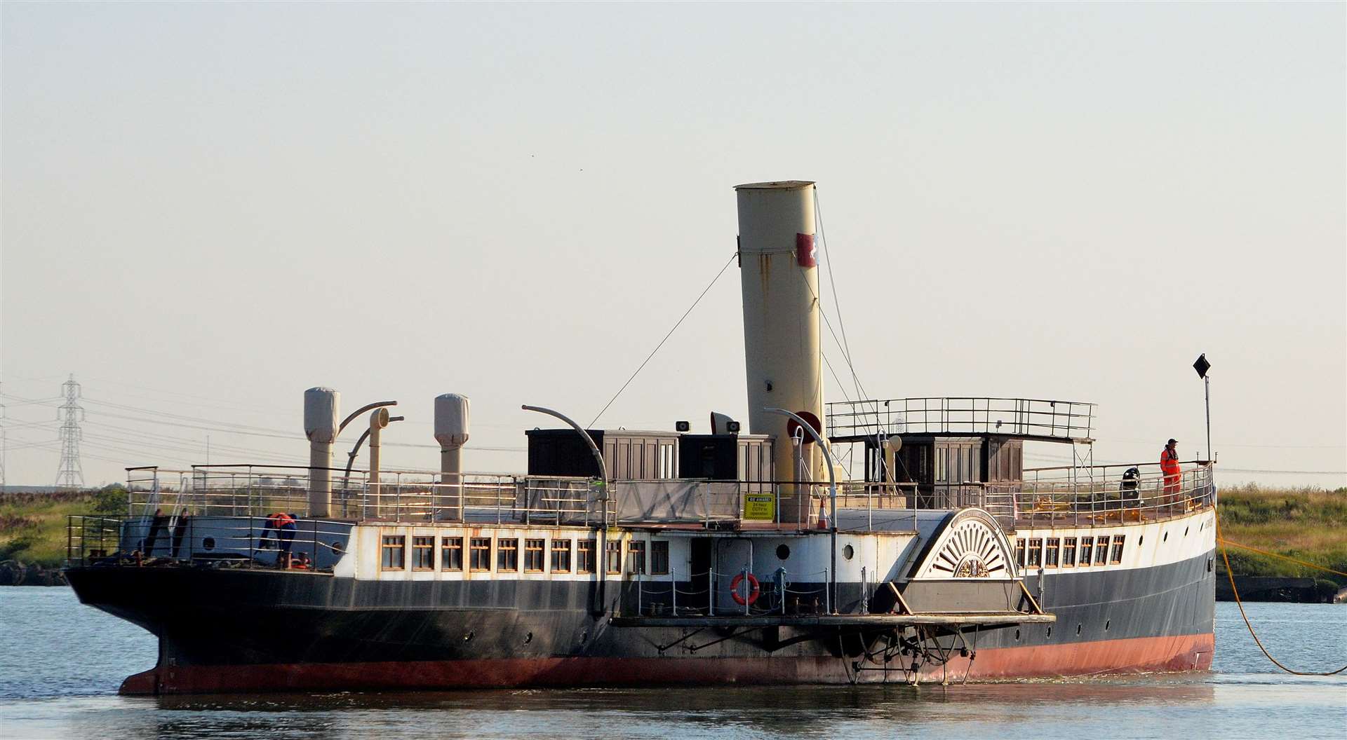 The Medway Queen ship on the move