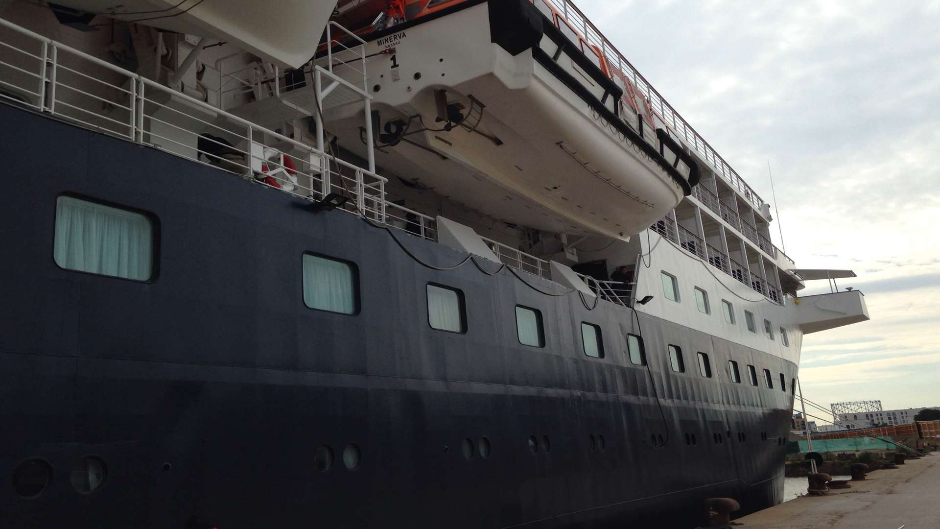 The Minerva in Chatham Dock.